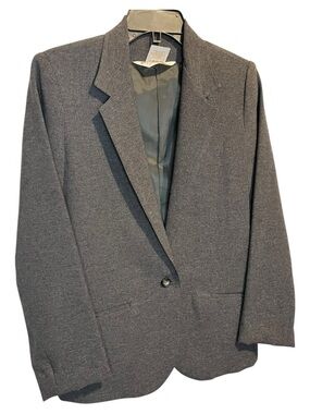 Women's Gray Two-Piece Skirt Set - Tailored Classic